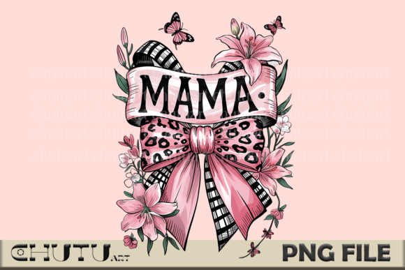 Download Leopard Bow Mama PNG Floral Clipart - Premium Resources