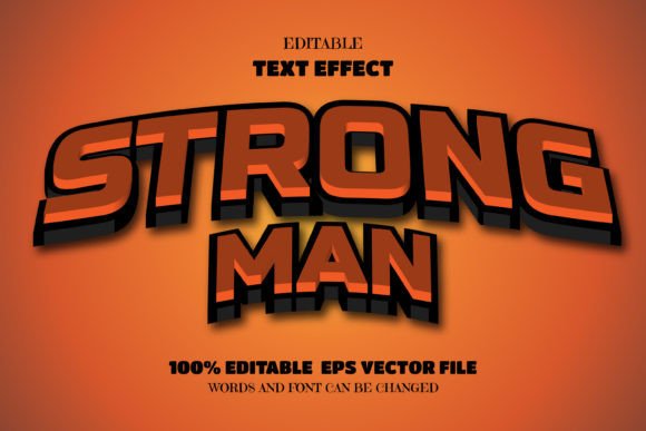Download Strong Man Text, Editable Font Effect - Premium Resources