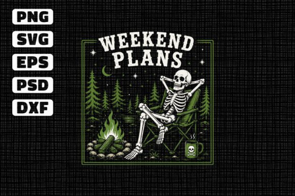 Download Weekend Plans Skeleton Camping SVG - Plans Collection