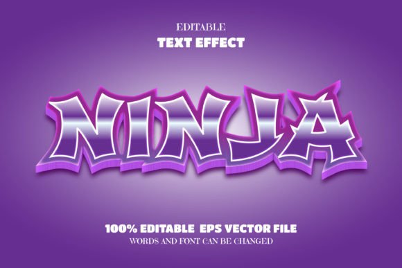 Download Ninja Text, Editable Font Effect - Premium Bundle