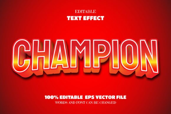 Download Champion Text, Editable Font Effect - Premium Resources